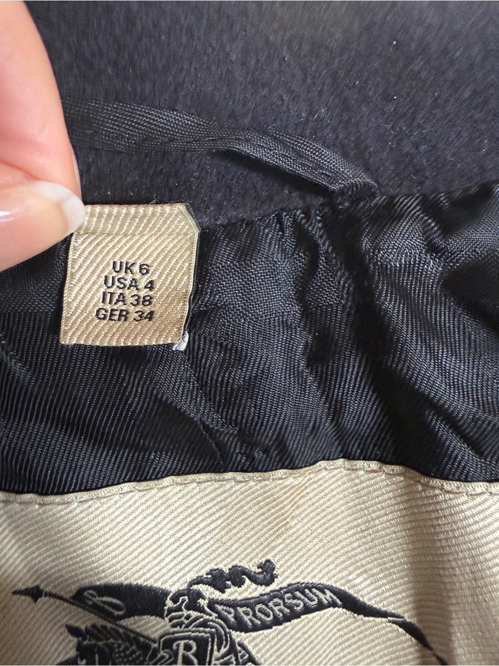 Burberry Black Double-Breasted Wool Trench Coat with Belt - Picture 8 of 11